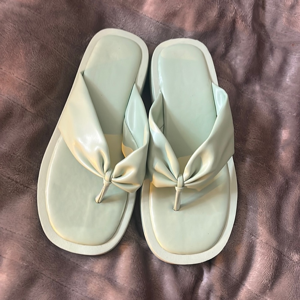 Pretty little thing mint green sandals